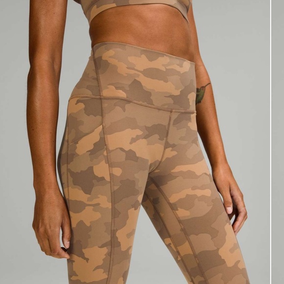 81. Lululemon Align HR Pant with Pockets 25” in Heritage 365 Camo Beige Multi - Picture 3 of 8